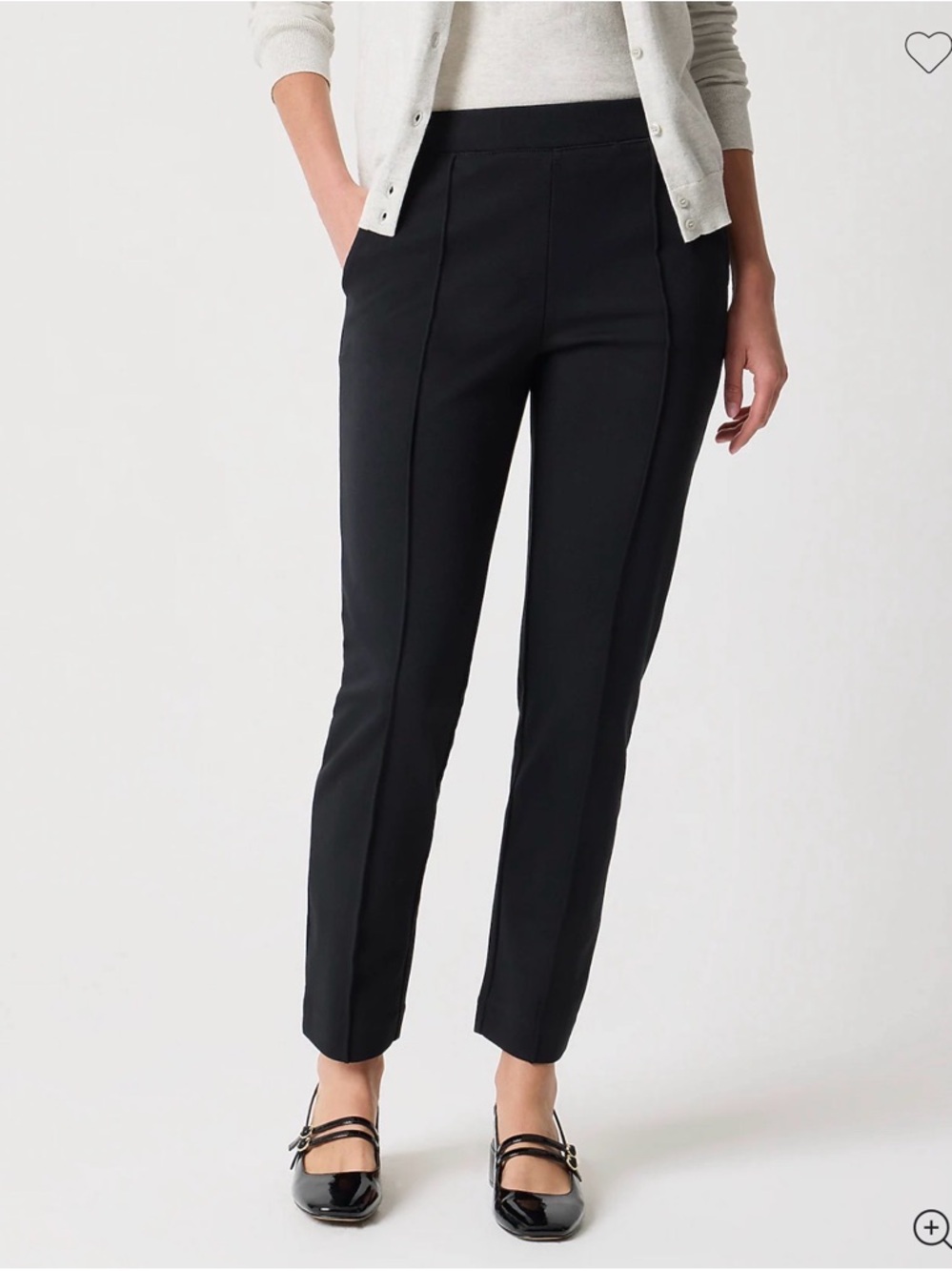 JCrew Pintuck Sweatpants- BLACK